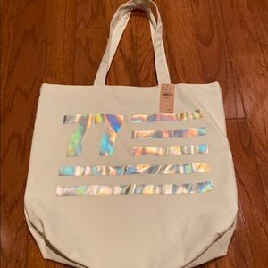 White AE tote bag